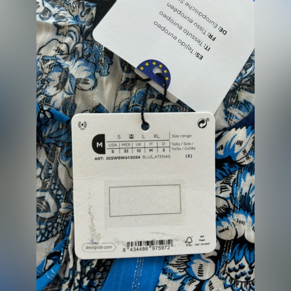 NWT Desigual Blusa Athenas in Medium - Picture 7 of 9